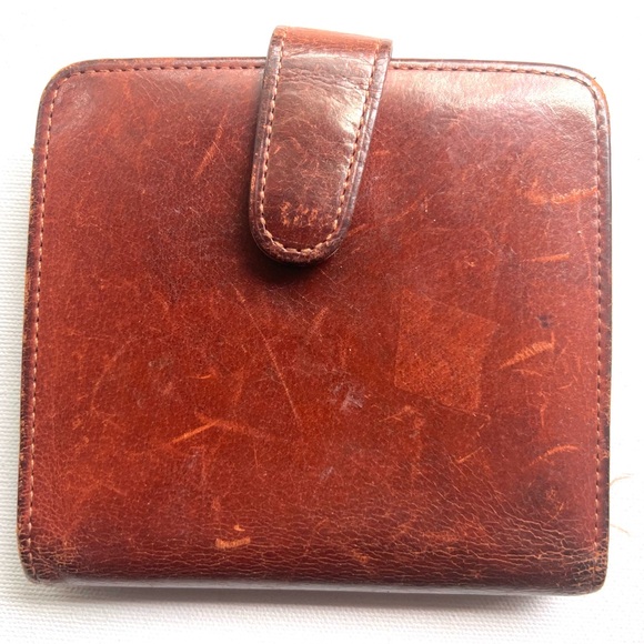 Vintage COACH clutch leather kiss lock coin wallet - Picture 1 of 5